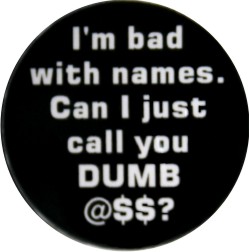 dumb ass funny buttons